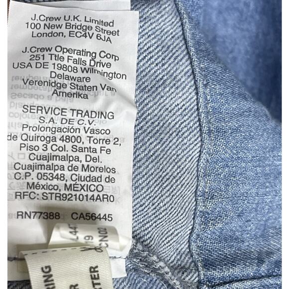 Madewell Denim Popover Babydoll Cotton Linen Blue Jean Mini Dress Shift Girly S - Picture 6 of 7